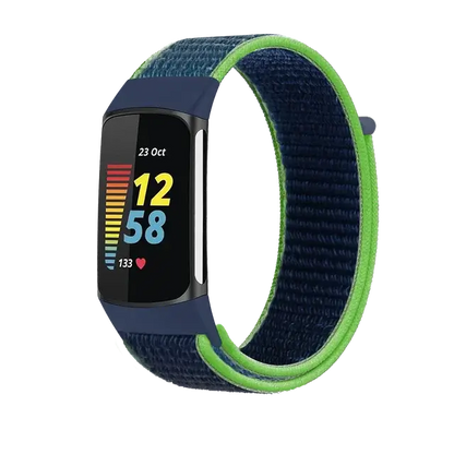 Fitbit Charge 5 6 Nylon Velcro Band - Durable Comfortable Strap