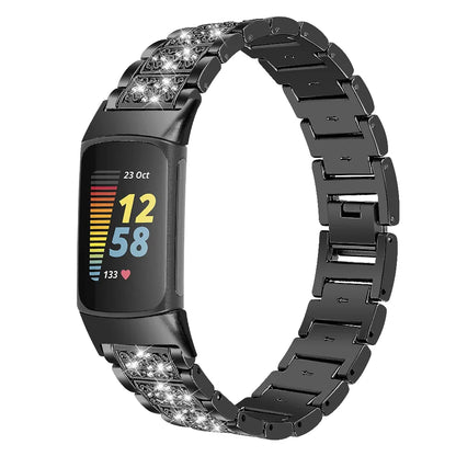 Fitbit Charge 6, 5, 4, 3 Metal Band Luxury Rhinestone Strap