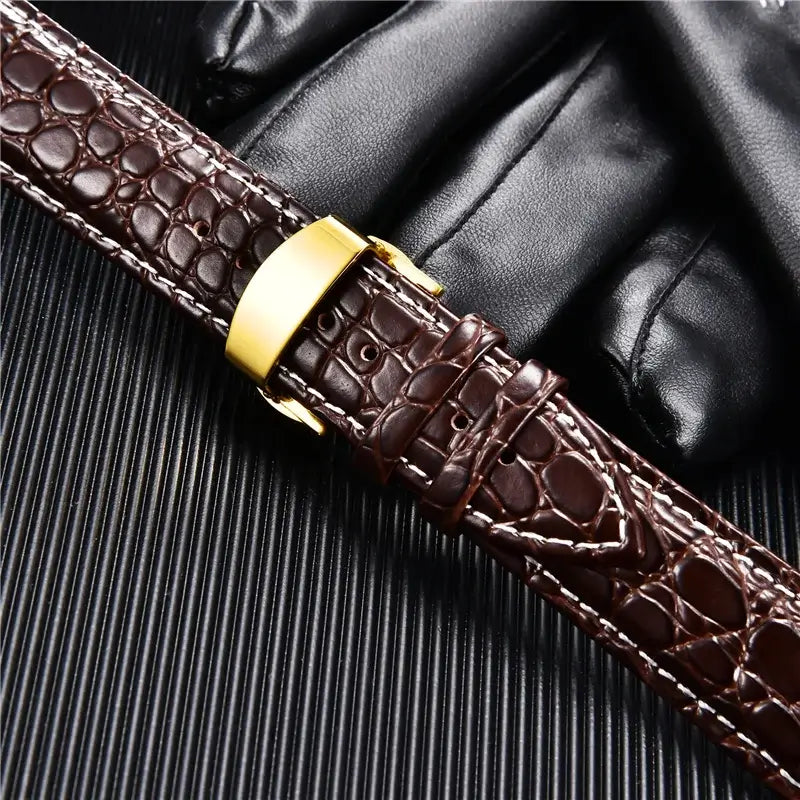 Huawei Watch & Watch GT Crocodile-Pattern Leather Clasp Band