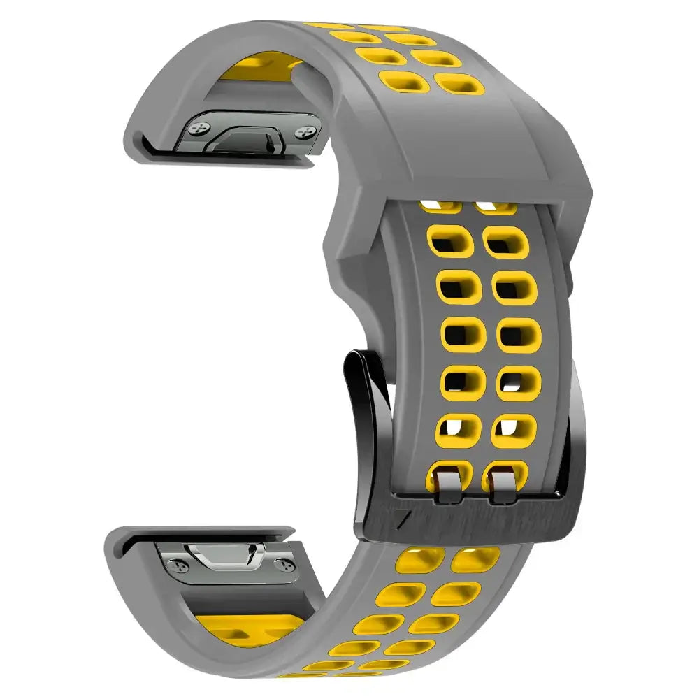 Garmin QuickFit 22/26mm Silicone Band, Solid or Two-Tone Perforated