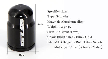 Aluminum Valve Stem Caps (Bike/Motorcycle/Car)