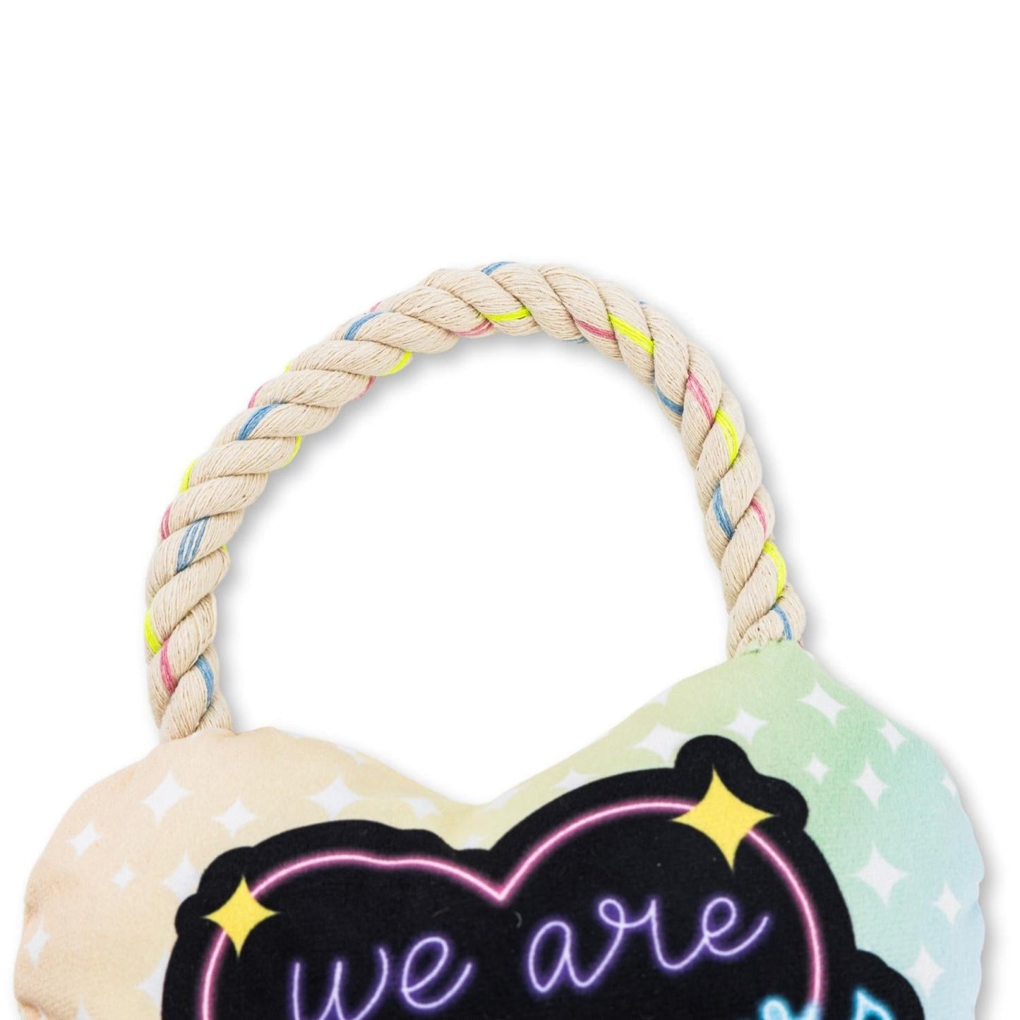 Love Heart Plush Dog Toy – with Squeaker & Crinkle Paper for Fun Play