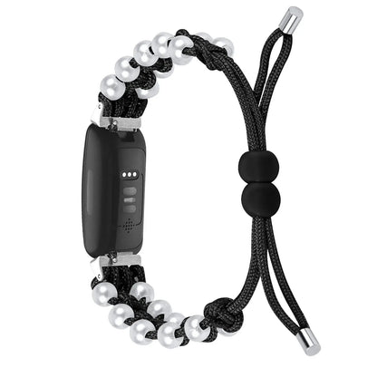 Fitbit Inspire 3, 2, 1, HR Braided Bead Band - Stylish Strap
