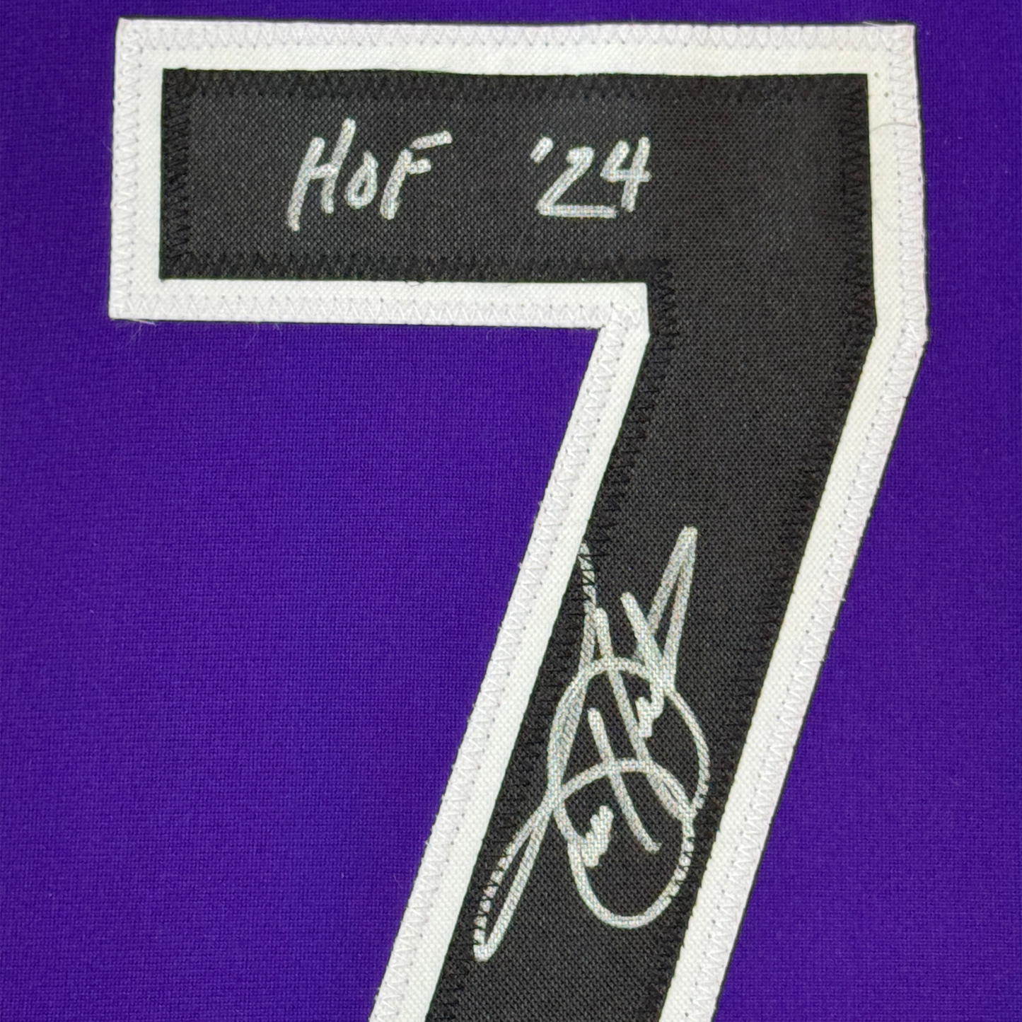 Framed Autographed/Signed Todd Helton HOF 24 35x39 Colorado Purple Baseball Jersey Tristar COA
