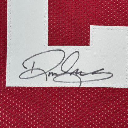 Framed Autographed/Signed Derrick Henry 35x39 Alabama Red College Football Jersey JSA COA