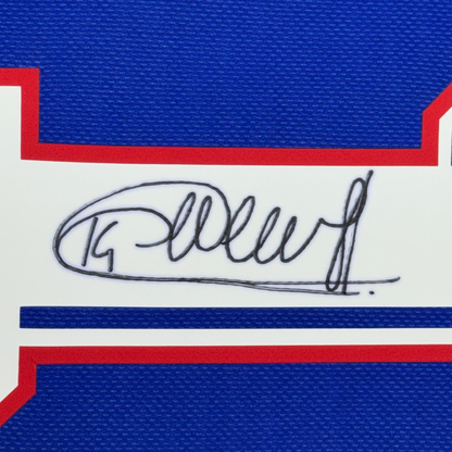 Framed Autographed/Signed Thierry Henry 35x39 France French National Team Blue Soccer Jersey Beckett BAS COA