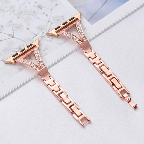 Diamond - Steel Apple Watch Band Series 11/10/9/8/7/6/5/4/ SE / Ultra 1/2/3