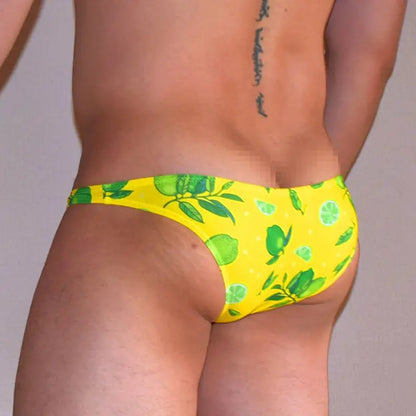 Tropical Flowers Low Cut Swim Brief