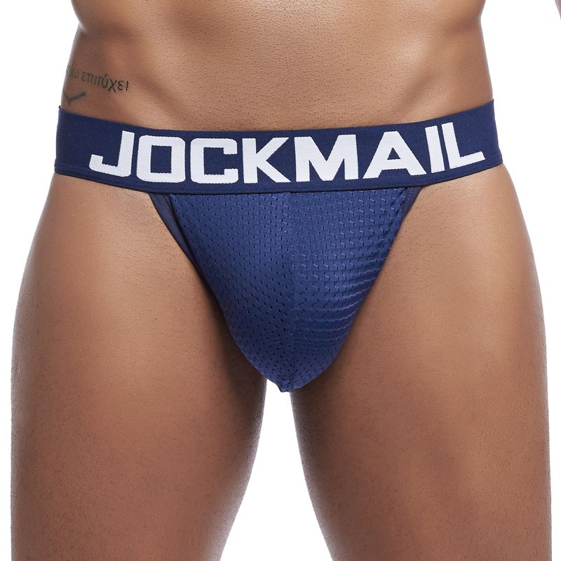 Blue Men's JOCKMAIL JM353 - Full Mesh Brief