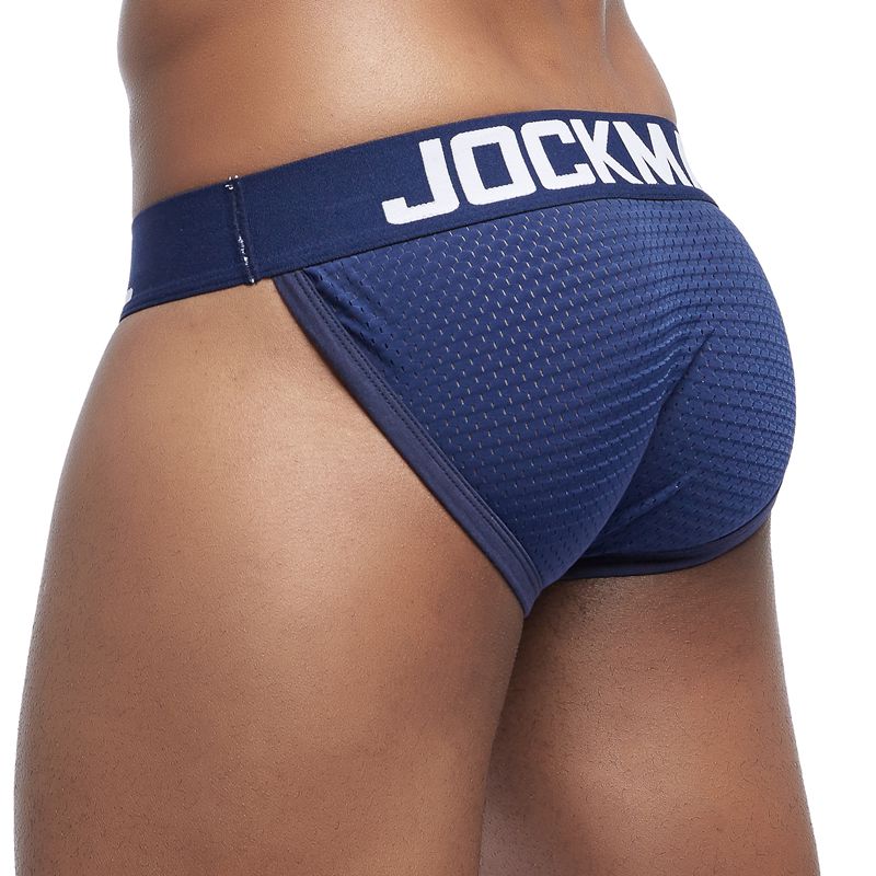Blue Men's JOCKMAIL JM353 - Full Mesh Brief