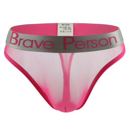 BRAVE PERSON Men's Briefs Transparent Low-waist Briefs