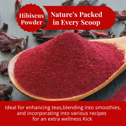 Akshit 2.5 oz. Dried Hibiscus Flowers (Flor de Jamaica) Tea | Loose Leaf Tea | Caffeine-Free | Vegan Friendly | Fleurs d'hibiscus – Antioxidant Herbal Tea