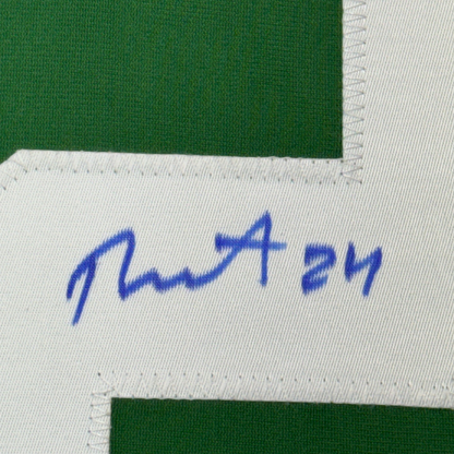 Framed Autographed/Signed Roope Hintz 35x39 Dallas Green Hockey Jersey JSA COA