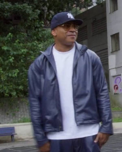 Hip Hop Was Born Here LL Cool J Blue Leather Jacket