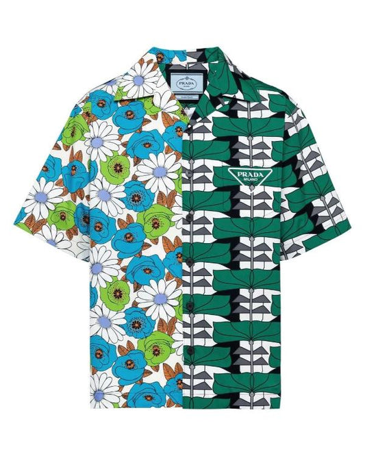 Hitmakers S01 Bernard Harvey Multicolor Mixed Print Shirt