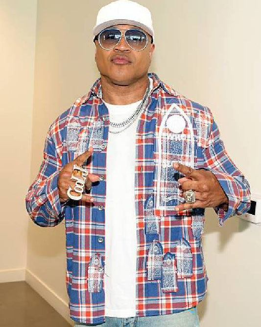 Hollywood Walk of Fame Star Ceremony LL Cool J Plaid Shirt