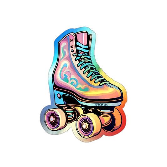 Holographic Psychedelic Roller Skate Sticker