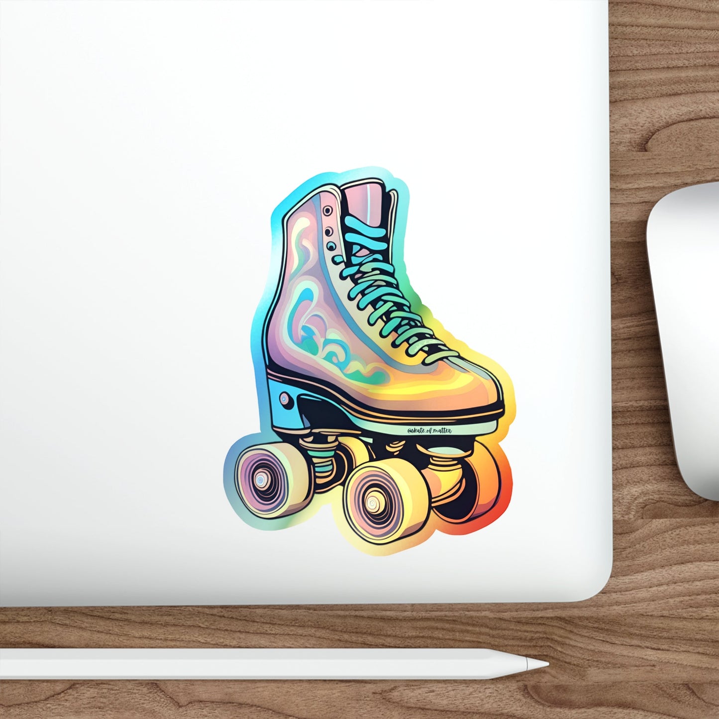 Holographic Psychedelic Roller Skate Sticker