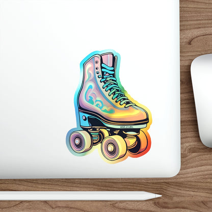Holographic Psychedelic Roller Skate Sticker