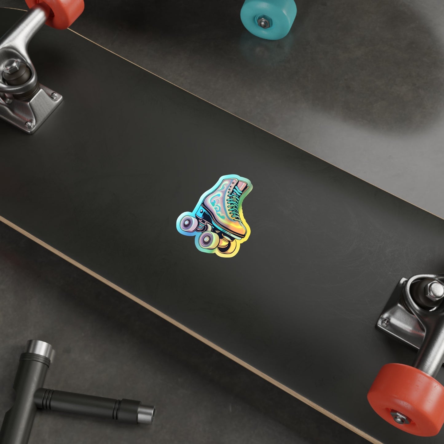 Holographic Psychedelic Roller Skate Sticker