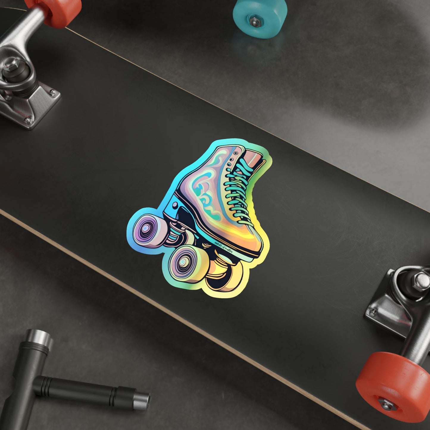 Holographic Psychedelic Roller Skate Sticker