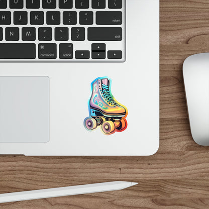 Holographic Psychedelic Roller Skate Sticker