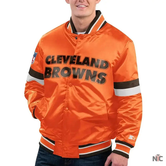 Home Game Cleveland Browns Orange Jacket