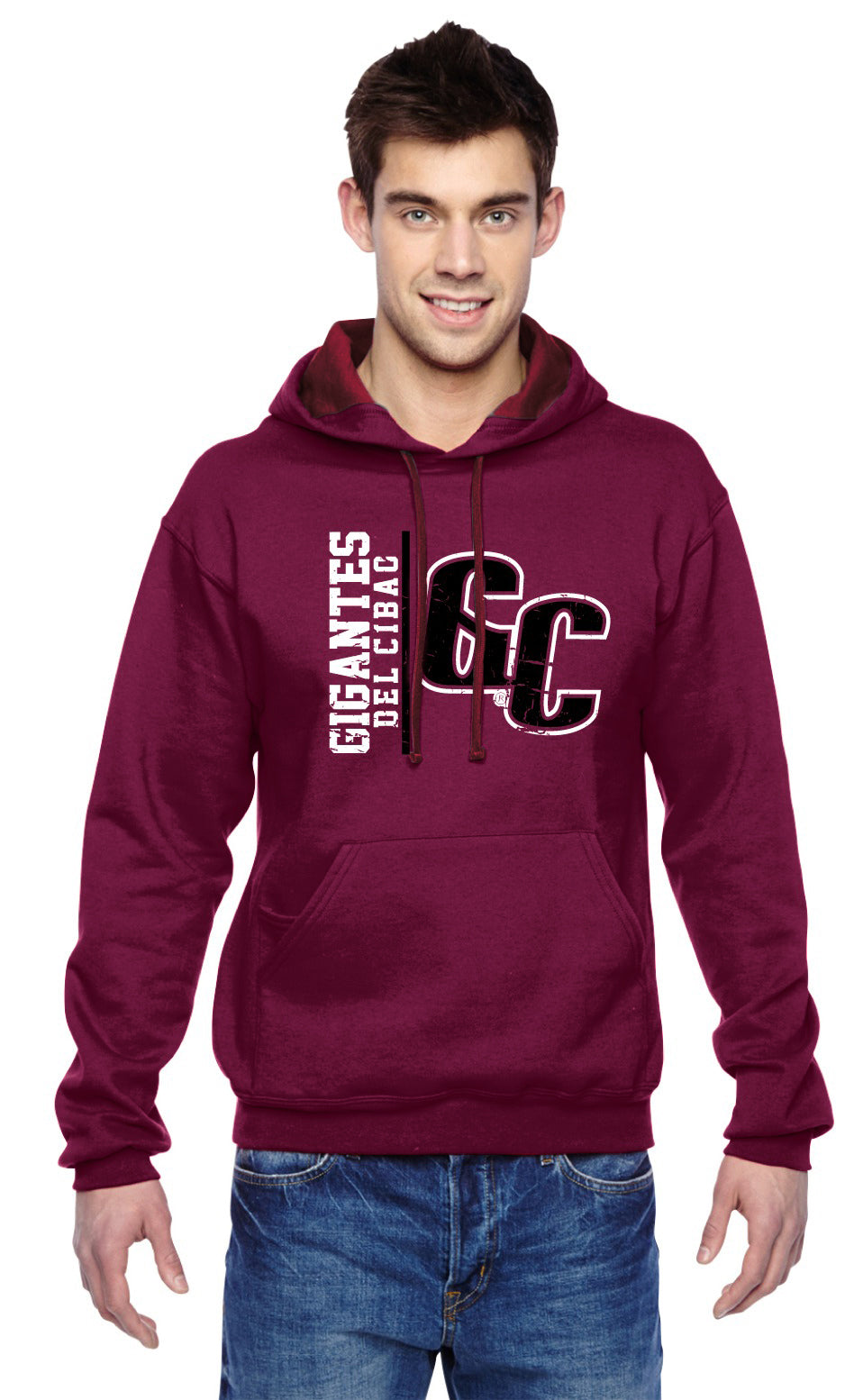 Gigantes del Cibao "GC" Vintage Hoodie District | LIDOM Baseball Sweatshirt