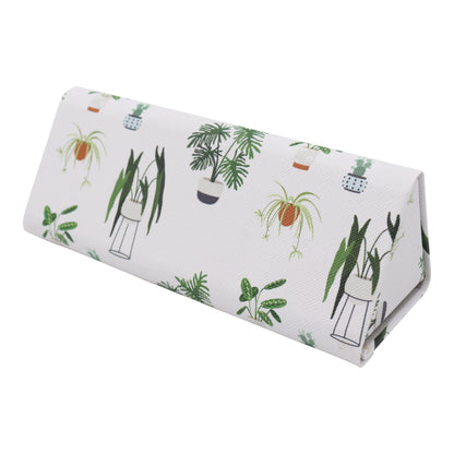 House Plant Print Glasses Case - Vegan Leather Magic Folding Hardcase
