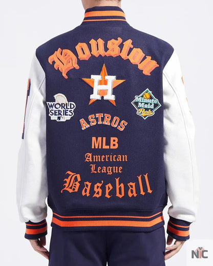 Houston Astros Old English Varsity Jacket