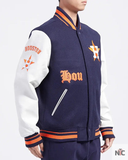 Houston Astros Old English Varsity Jacket