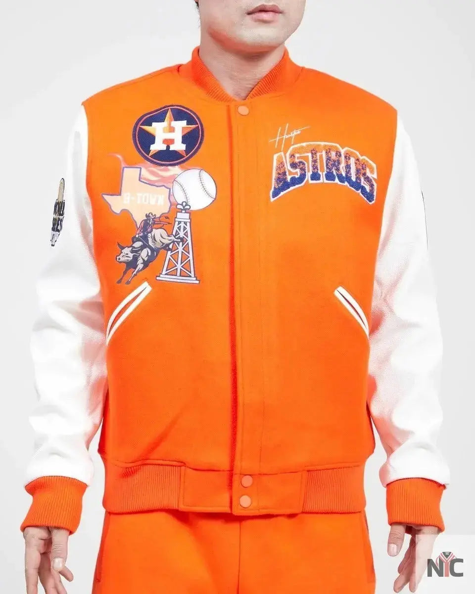 Houston Astros Retro Home Town Wool Varsity Jacket