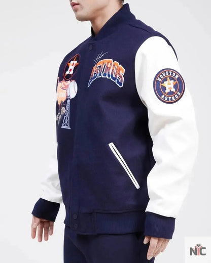 Houston Astros Retro Home Town Wool Varsity Jacket