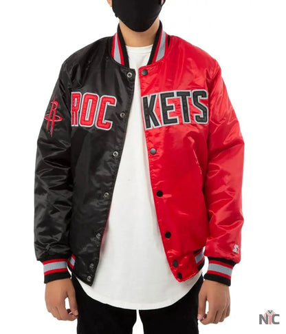 Houston Rockets Red and Black Jacket.