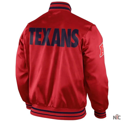 Houston Texans Start Again Red Satin Jacket