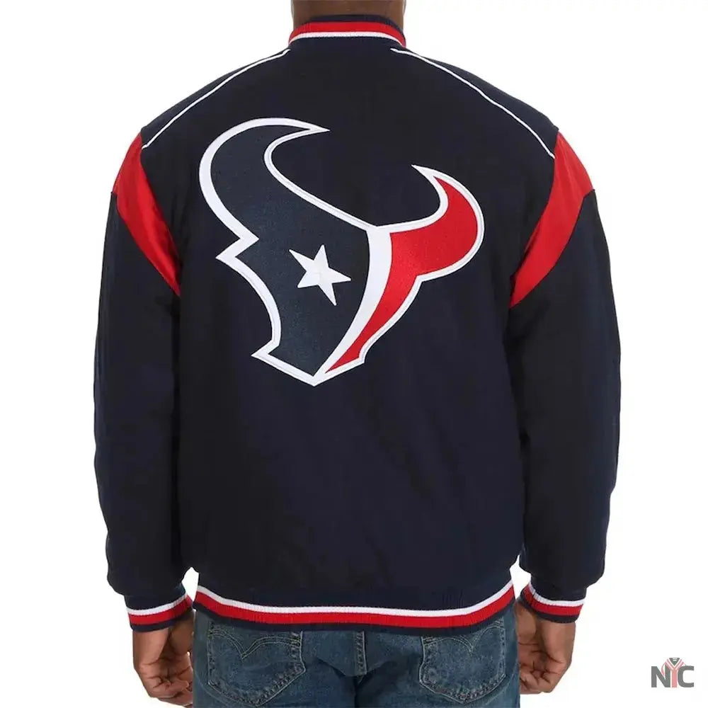 Houston Texans Teddy Embroidered Varsity Wool Jacket