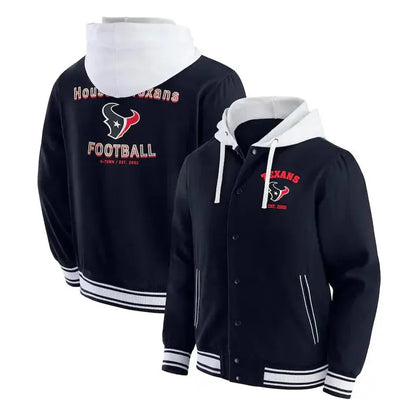 Houston Texans Navy Cotton Hooded Jacket