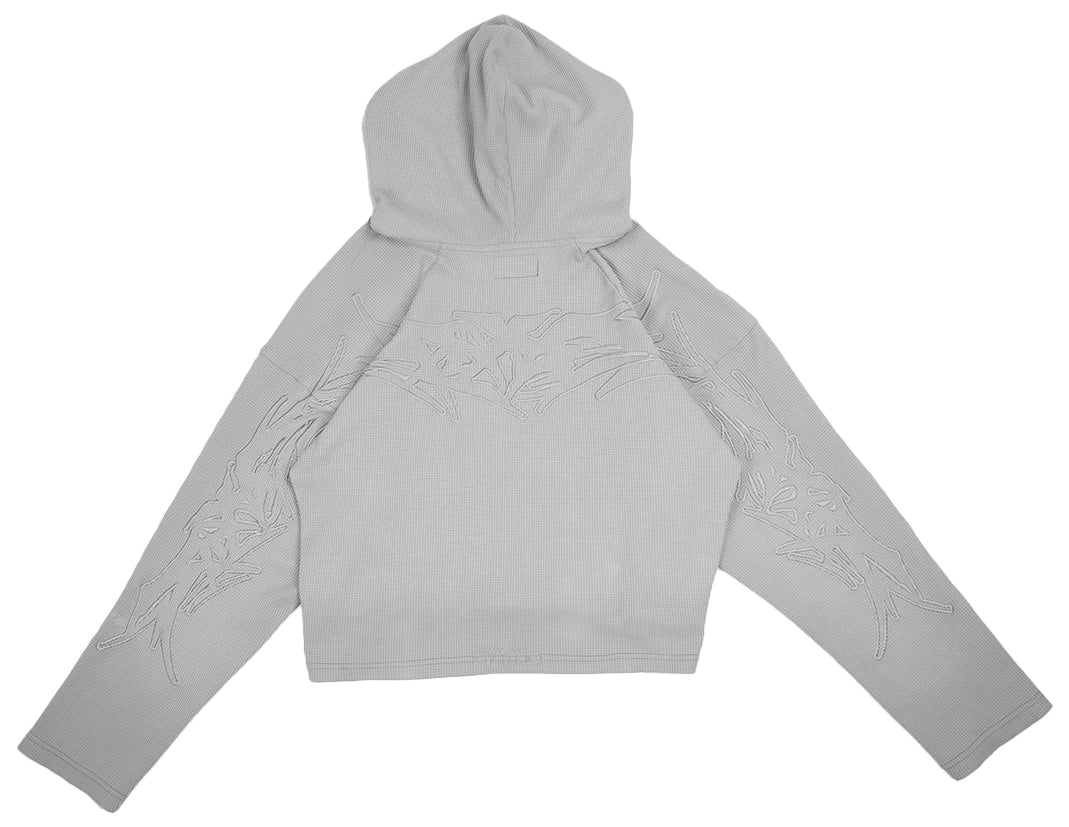 X-RAY THERMAL KNIT HOODIE V2 ( BONES GREY )