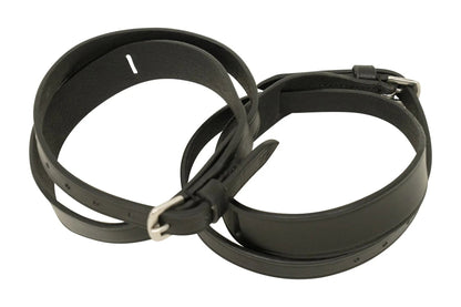 Huntley Equestrian Children's Black Leather Jodhpur Garter Straps