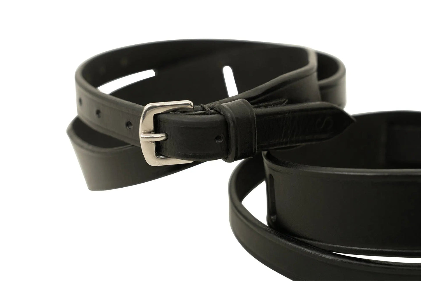 Huntley Equestrian Children's Black Leather Jodhpur Garter Straps
