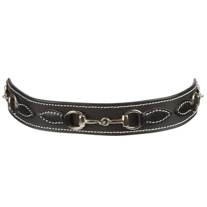 Huntley Equestrian Children's Snaffle Bit Black Leather Belt