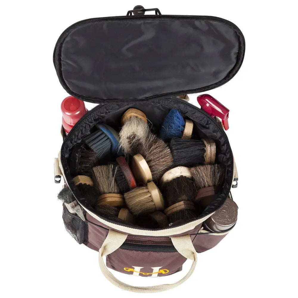 Huntley Equestrian Deluxe Grooming Bag, Brown