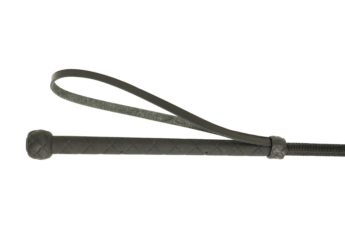 Huntley Equestrian English Riding Crop with Handle, 26" Inches, Black