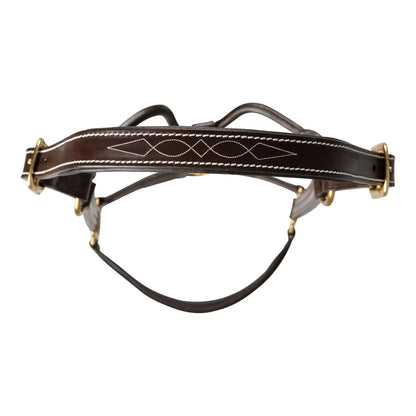 Huntley Equestrian Fancy Stitched Premium Leather Padded Halter