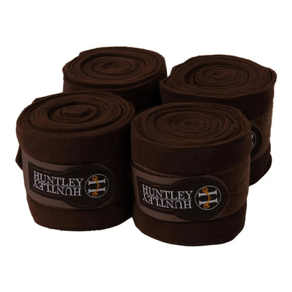 Huntley Equestrian Polo Fleece Wraps, Set of 4, Black