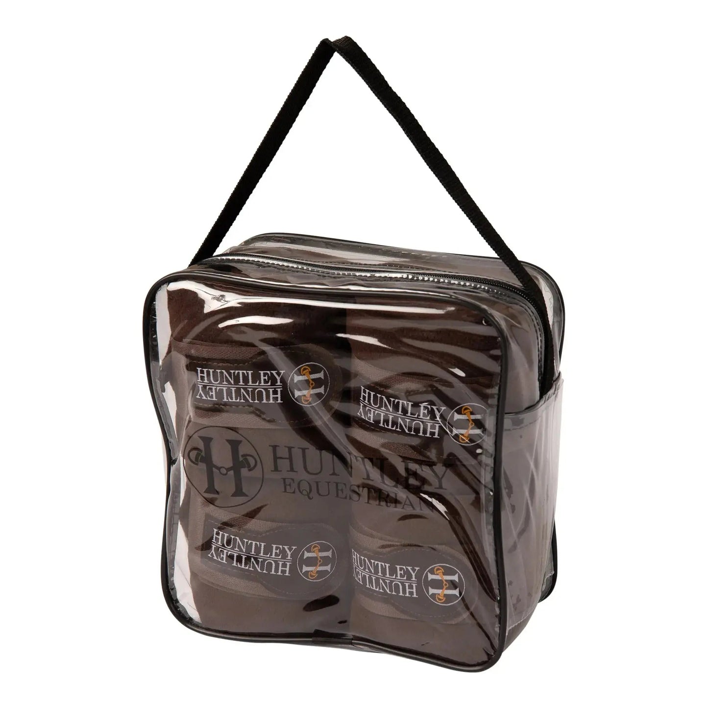 Huntley Equestrian Polo Fleece Wraps, Set of 4, Black