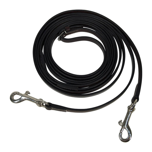 Huntley Equestrian Sedgwick Leather Draw Reins With Snap Ends
