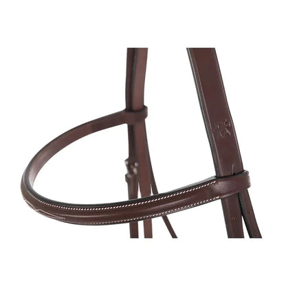 Huntley Equestrian Sedgwick Fancy Stitched Square Raised Hunter Horse Bridle with Reins