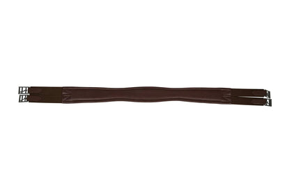Huntley Equestrian Sedgwick Leather Fancy Stitched Padded Leather Contour Shaped Girth with Double End Elastic