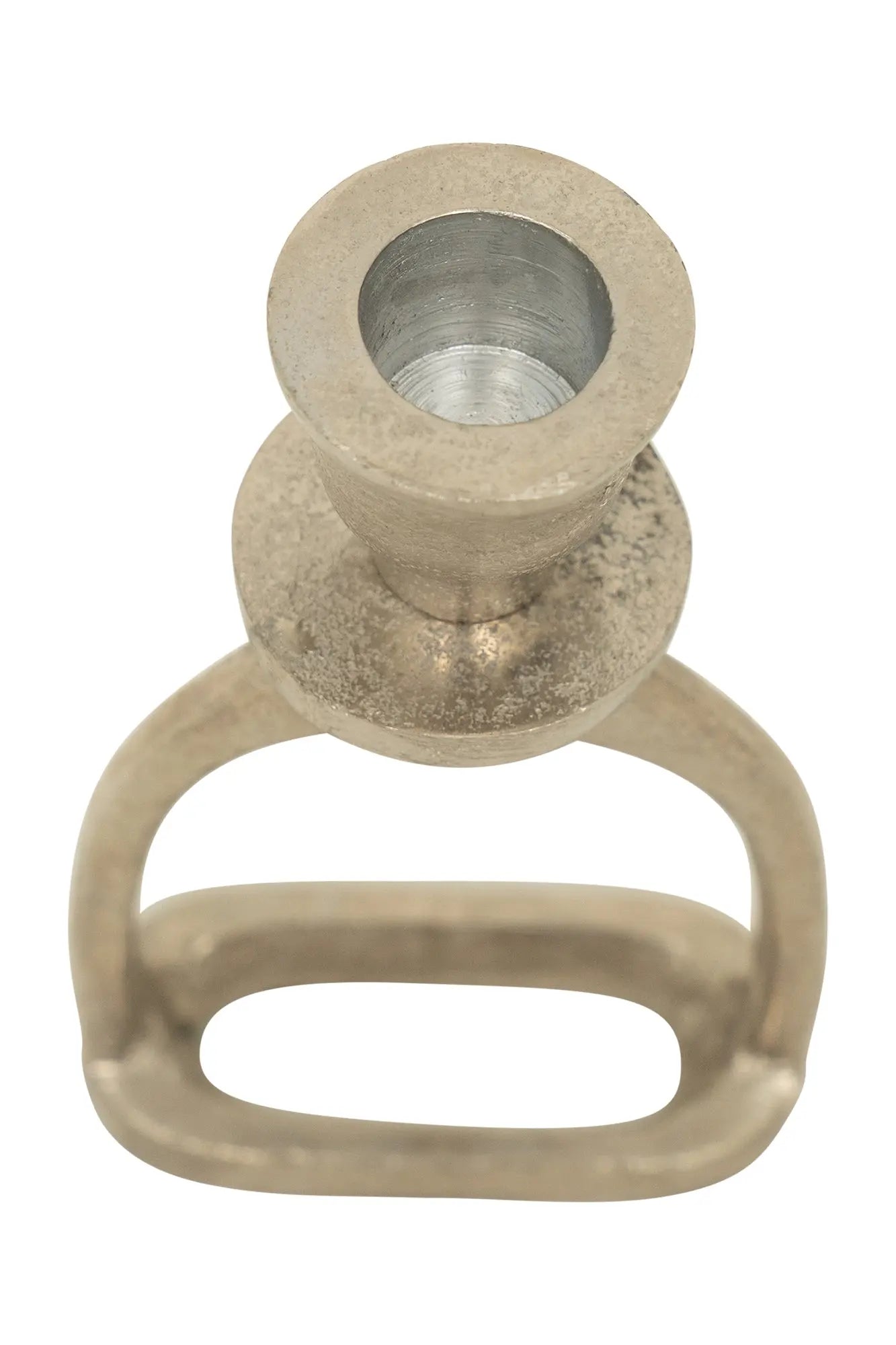 Huntley Equestrian Stirrup Candle Stick Holders, Silver set of 2